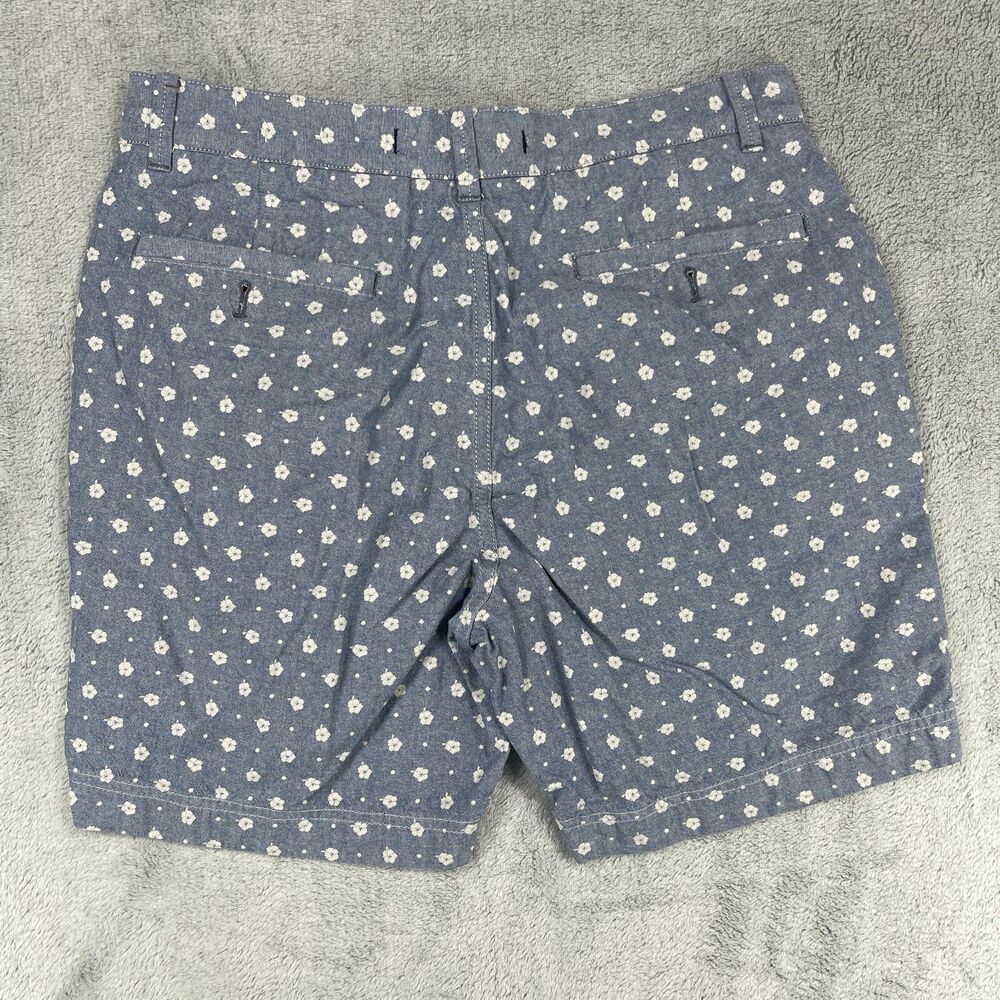 Brooks Brothers Chino Shorts Men's 31 Blue White Floral Flannel Cotton - Picture 2 of 13